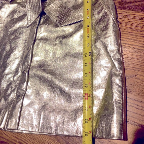 Gorgeous Ba&sh Gold Leather Pomy Doré skirt - Picture 13 of 15